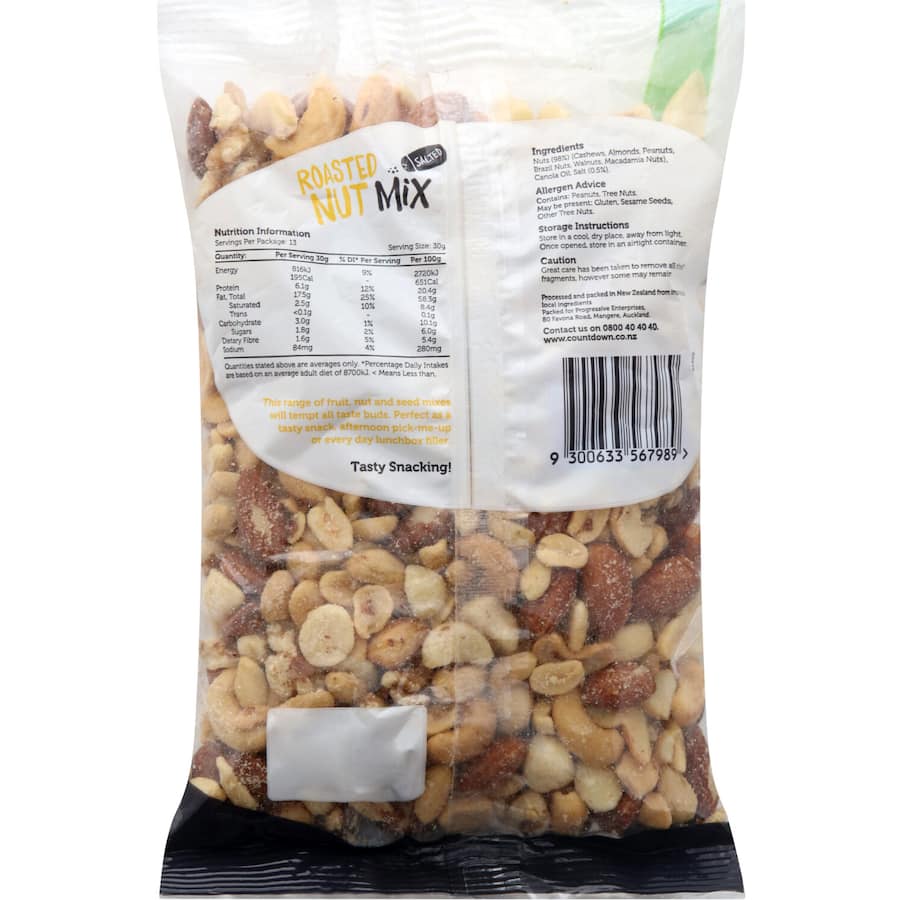 Woolworths Mixed Nuts Roasted Salted 400g