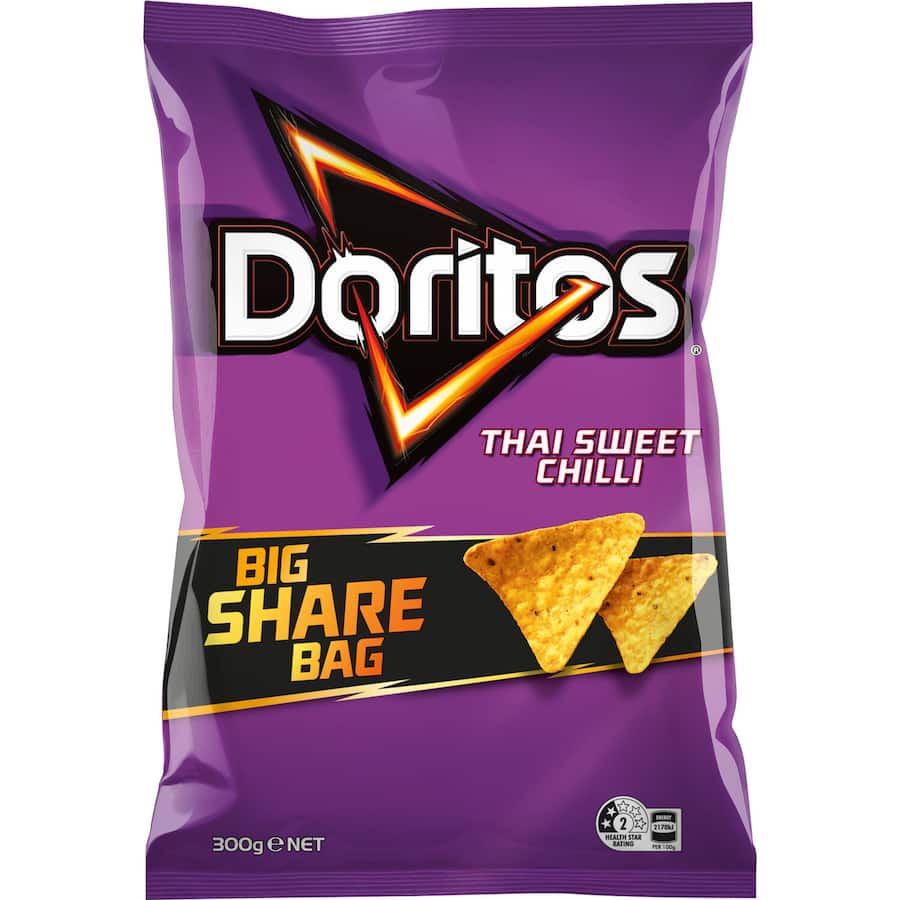 Doritos Corn Chips Thai Sweet Chilli Share Bag 300g