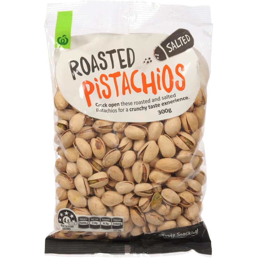 Woolworths Pistachios Roasted Salted 300g