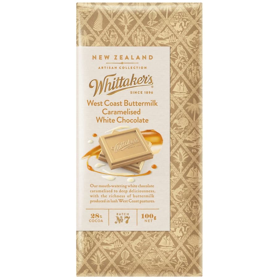 Whittakers Artisan Collection Chocolate Caramelised White Buttermilk Block 100g