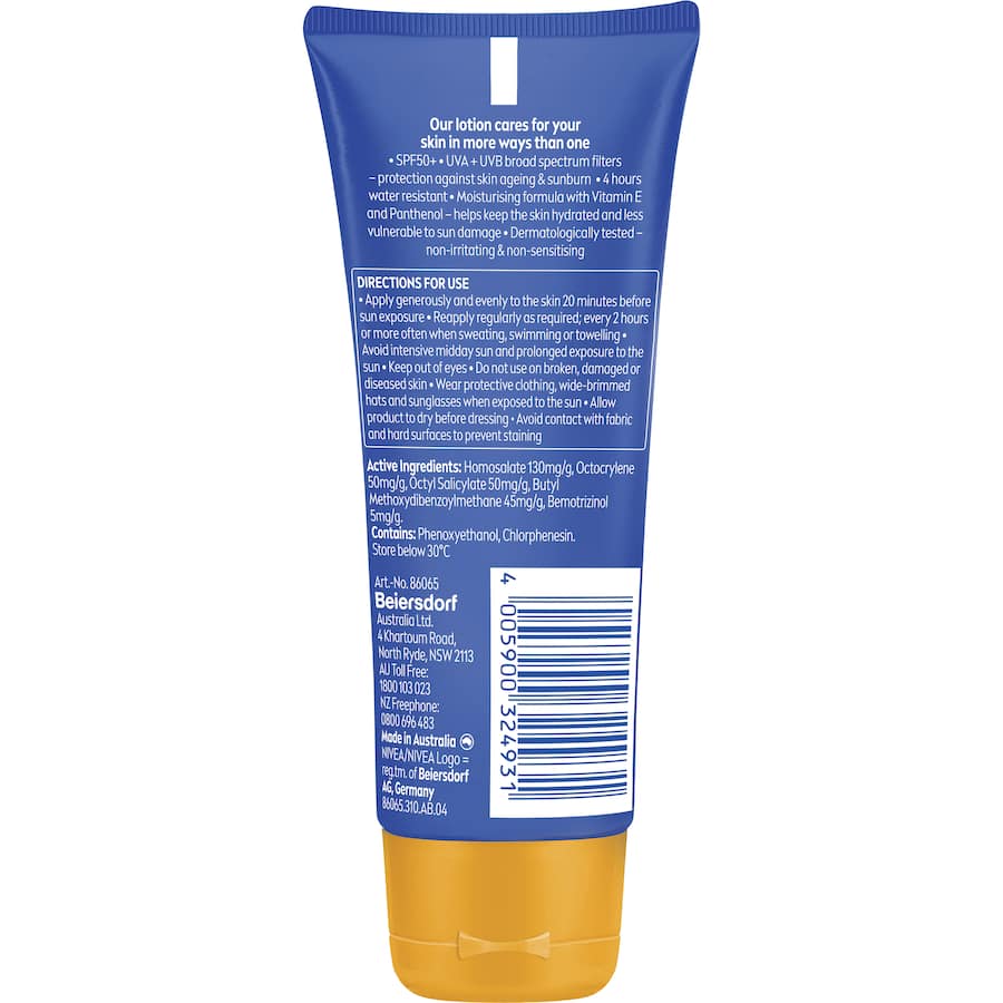 Nivea Sunscreen Protect & Moisture Spf 50 Tube 100mL