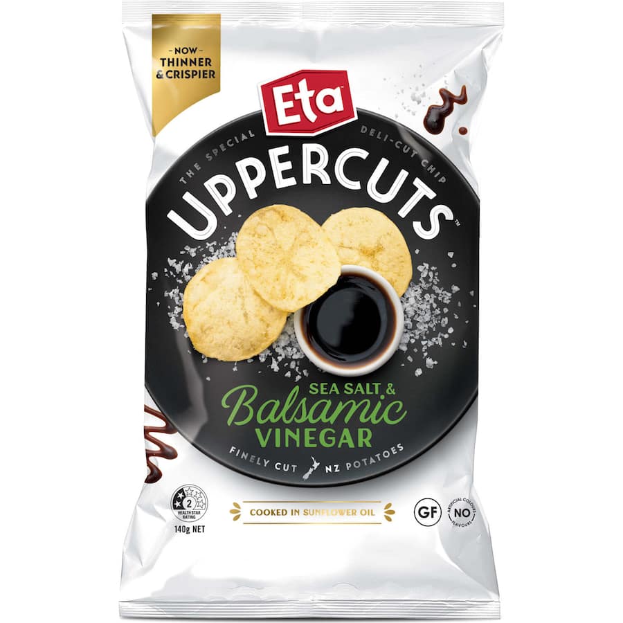 Eta Uppercuts Deli Cut Chips Sea Salt & Balsamic Vinegar 140g