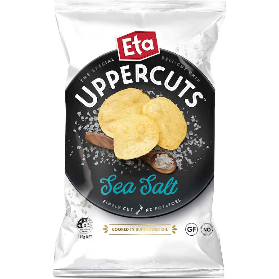 Eta Uppercuts Deli Cut Chips Sea Salt 140g