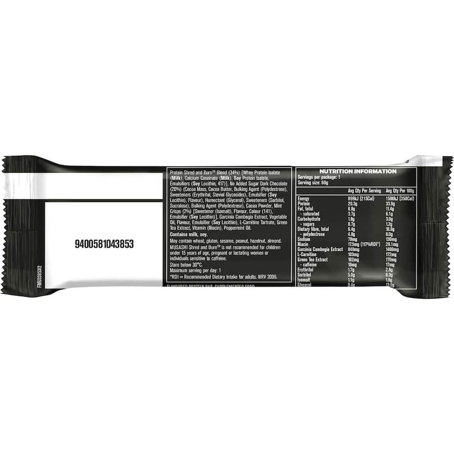 Musashi Protein Bar Chocolate Mint 60g