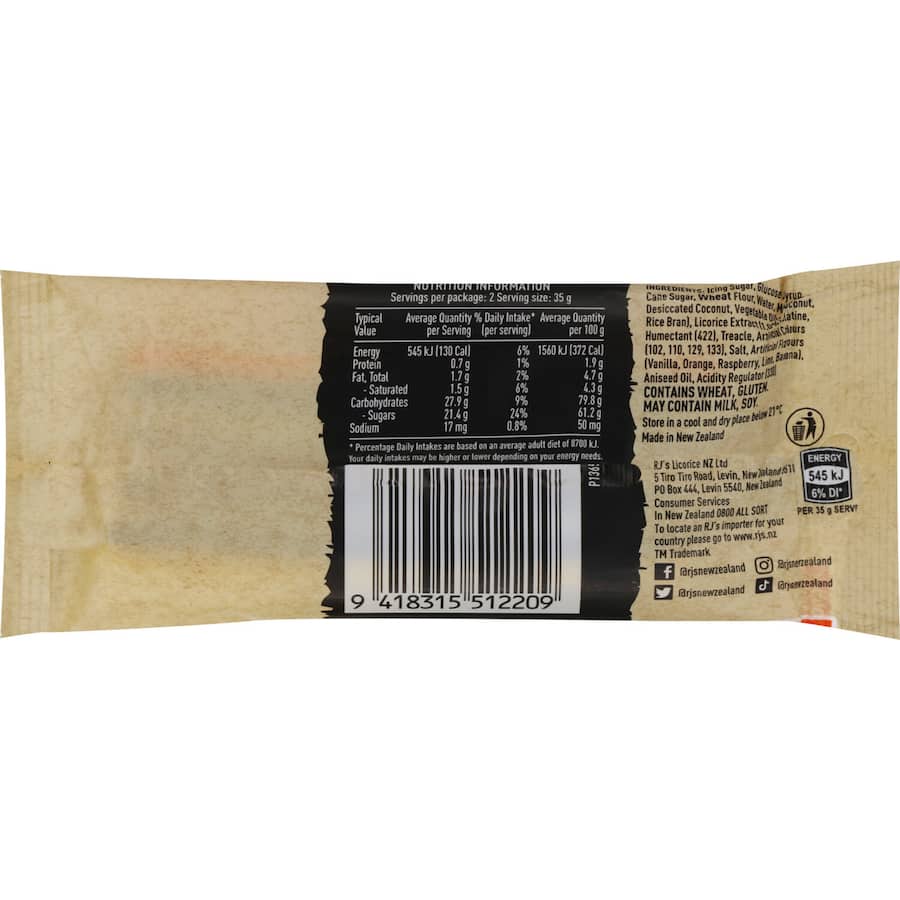 Rjs Licorice Tallsorts 70g