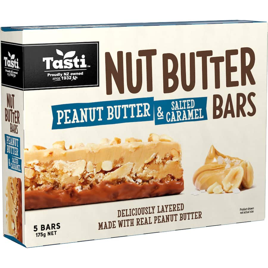 Tasti Nut Bars Peanut Butter & Salted Caramel 5pk 175g