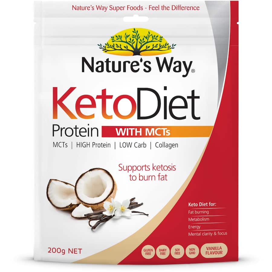 Natures Way Keto Diet Dietary Supplement Mct Protein 200g