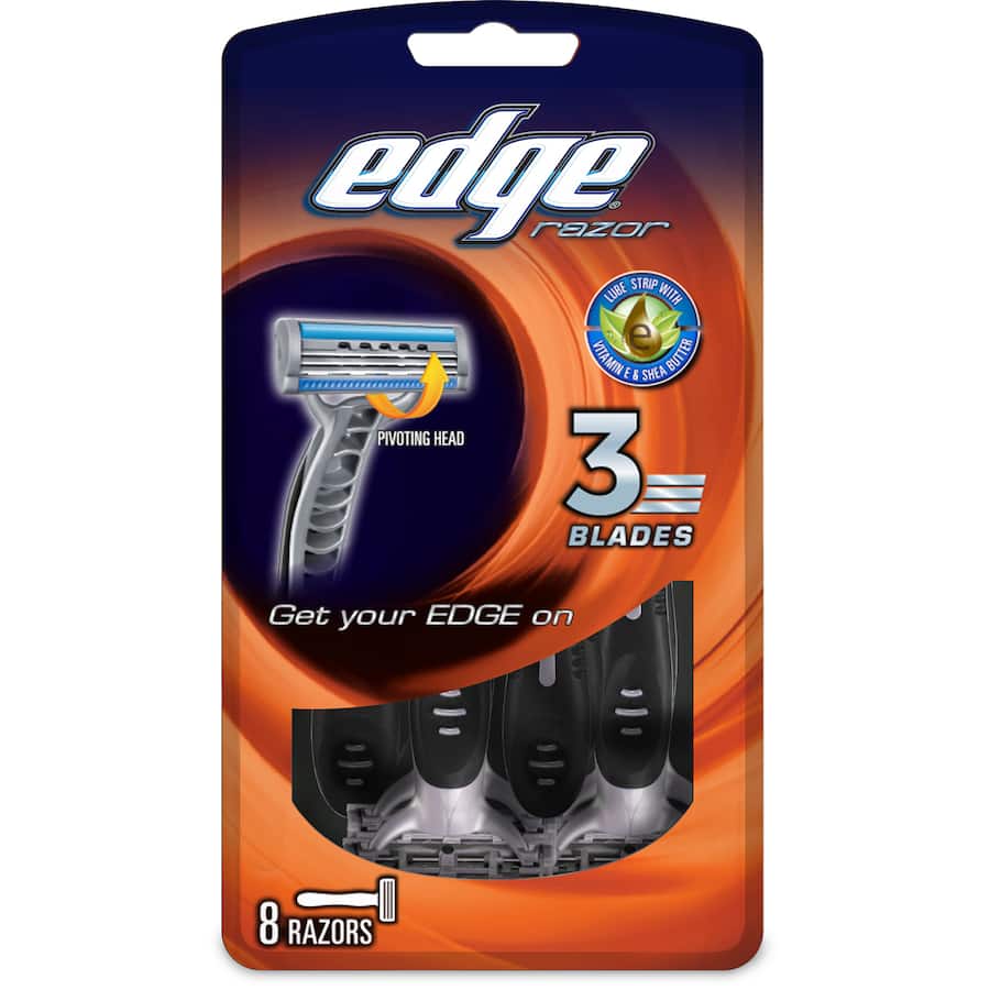 Edge Disposable Razor 3 Blade 8pack