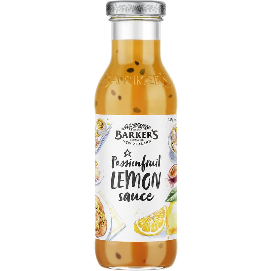 Barkers Passionfruit Lemon Topping Bottle 345g