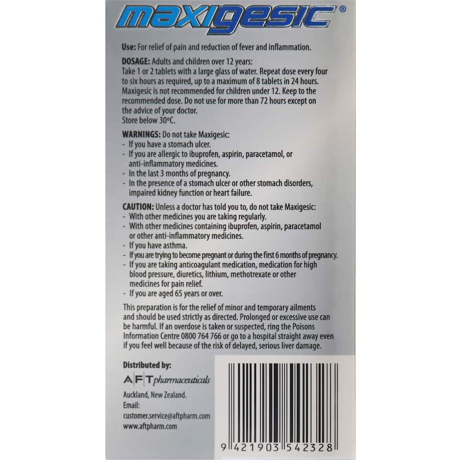 Maxigesic Paracetamol & Ibuprofen 20pack