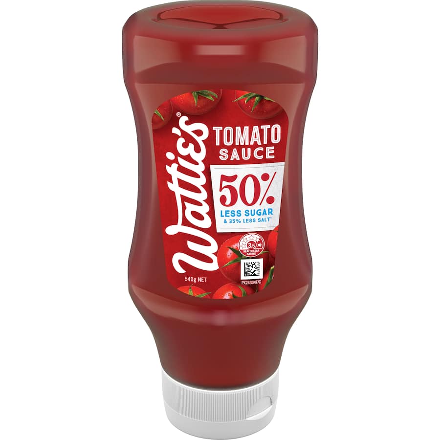 Watties Tomato Sauce 50% Less Sugar 540g