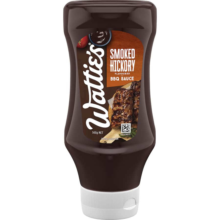 Watties Bbq Sauce Smoked Hickory Flavoured 560g