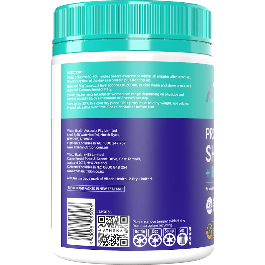 Athena Protein Shake Vanilla 450g