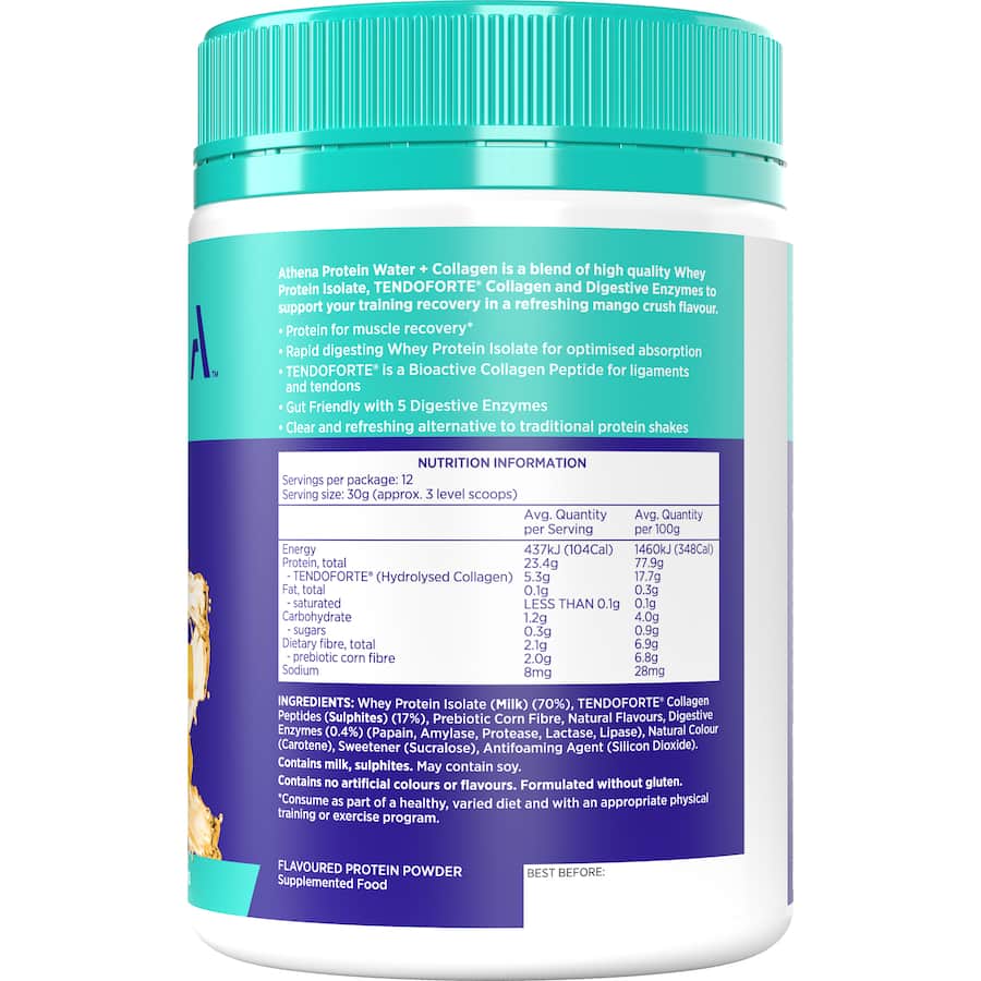 Athena Protein Water + Collagen Mango 360g