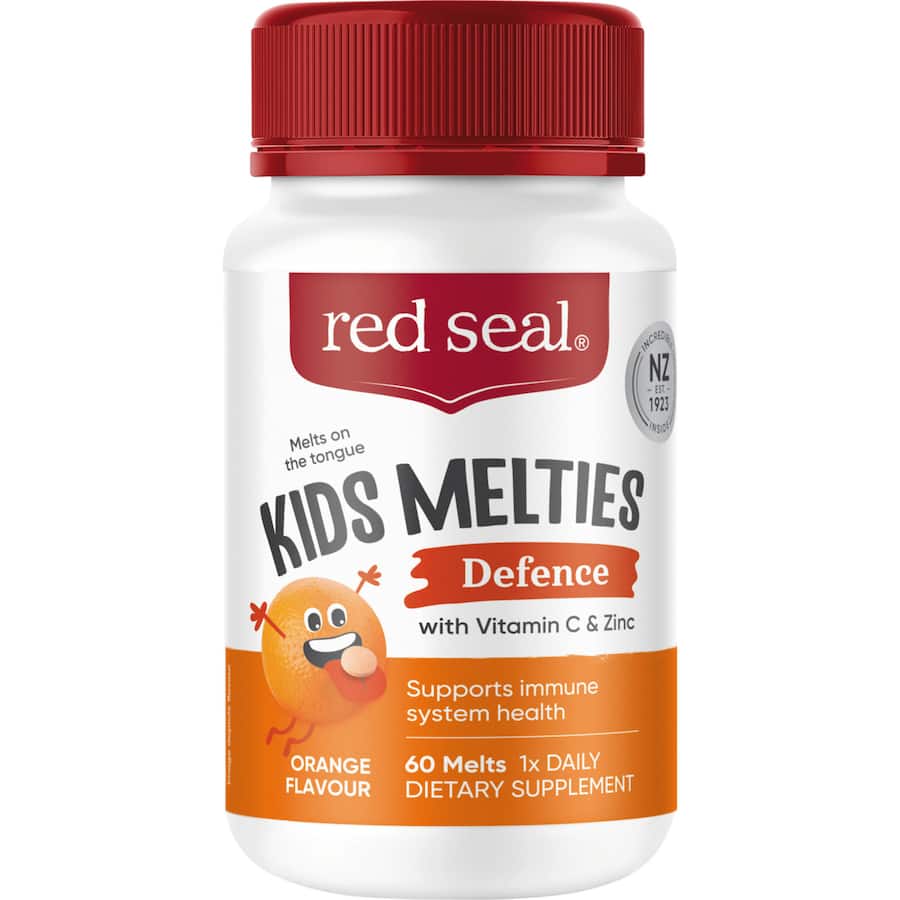 Red Seal Kids Melties Defence With Vitamin C & Zinc Orange 60ea
