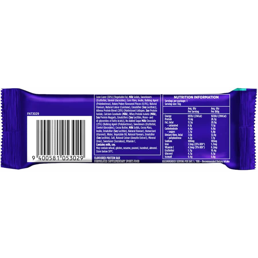 Athena Luxe Protein Bar Hokey Pokey 55g