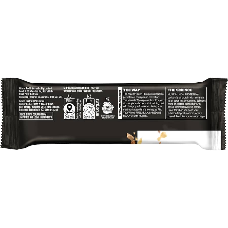 Musashi High Protein Bar White Chocolate Caramel 90g