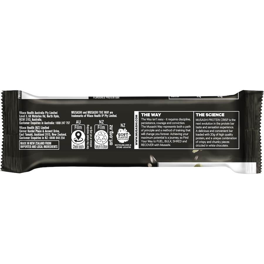 Musashi Protein Bar Crisp White Choc Cookies & Cream 60g