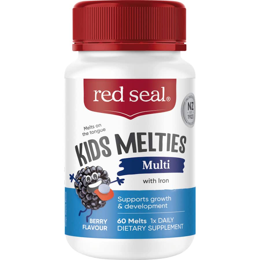 Red Seal Kids Melties Multi Vitamins With Iron Berry 60ea