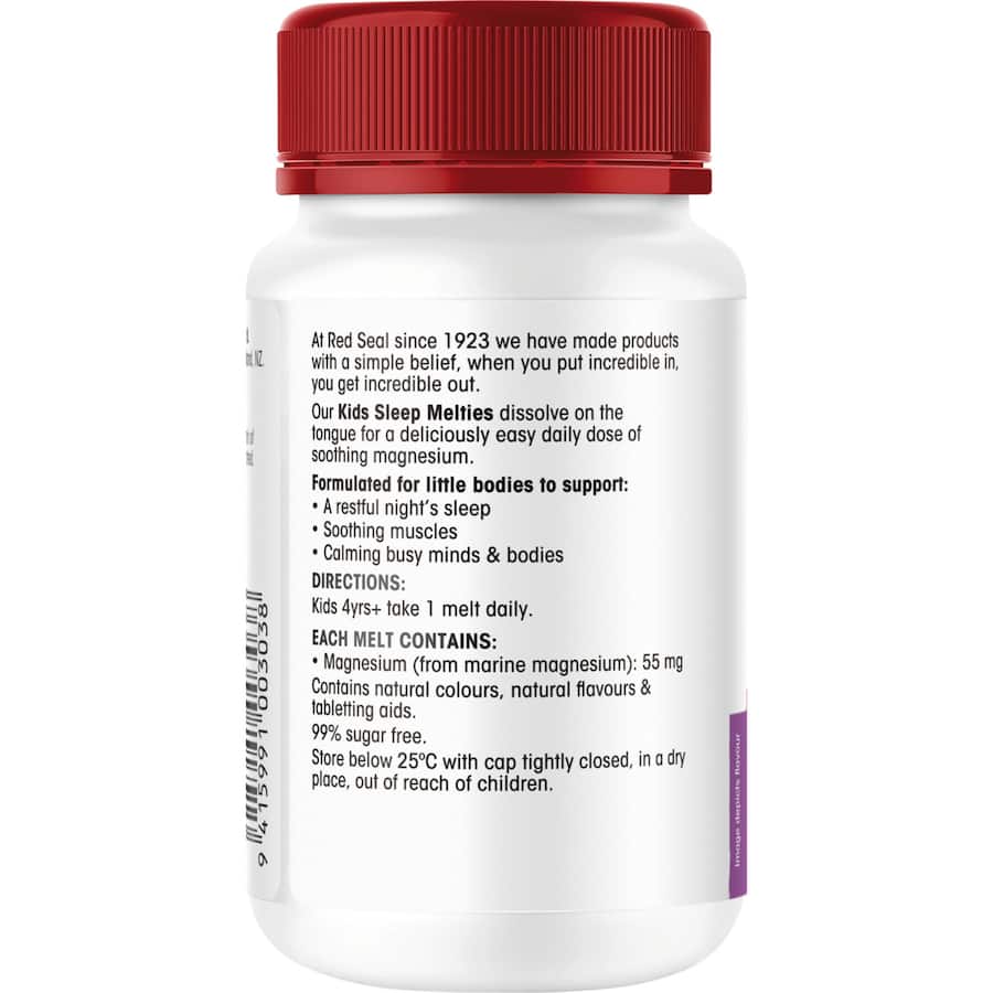 Red Seal Kids Melties Sleep With Magnesium Strawberry 60ea