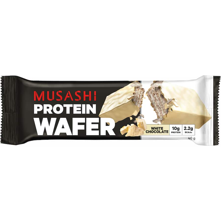 Musashi Protein Bar White Chocolate Wafer 40g