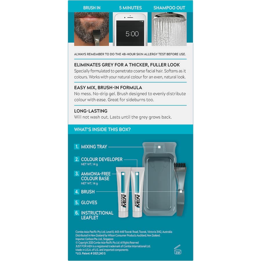 Just For Men Moustache & Beard Colour Medium Brown