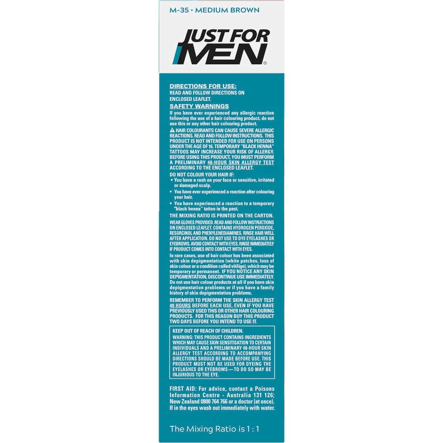 Just For Men Moustache & Beard Colour Medium Brown