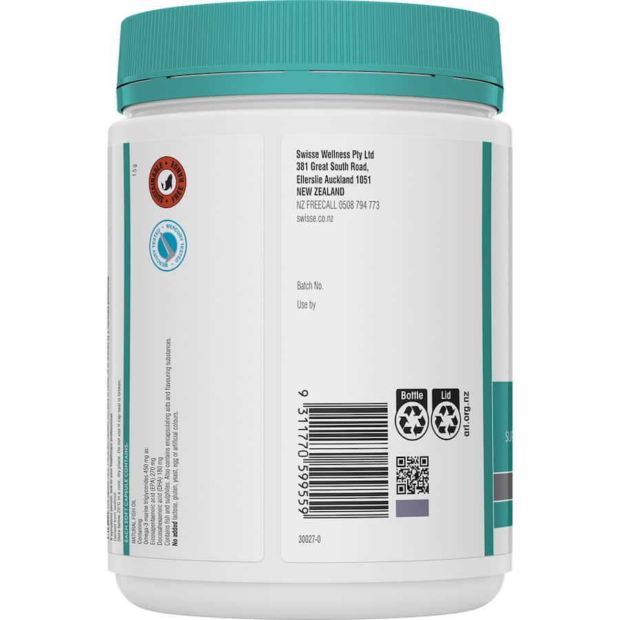 Swisse Ultiboost Fish Oil Odourless Hi-strength 1500mg Capsules 200pack