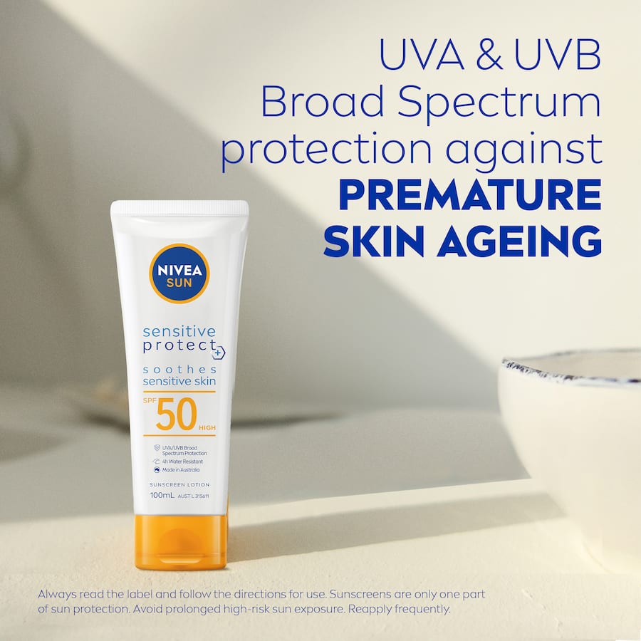 Nivea Sunscreen Sensitive Spf50 Tube 100mL