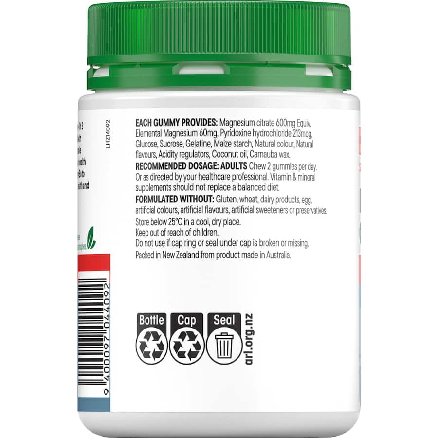 Healtheries Magnesium + Vitamin B Gummies High Strength Adult 50ea