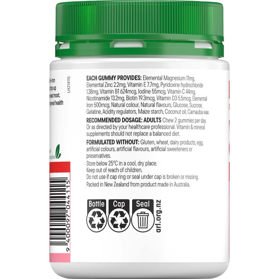 Healtheries Womens Multi + Iron Gummies High Strength 50ea