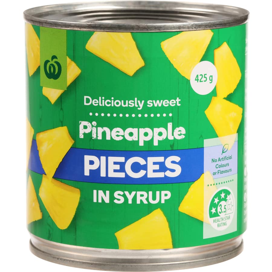 Woolworths Pineapple Pieces In Syrup Can 425g