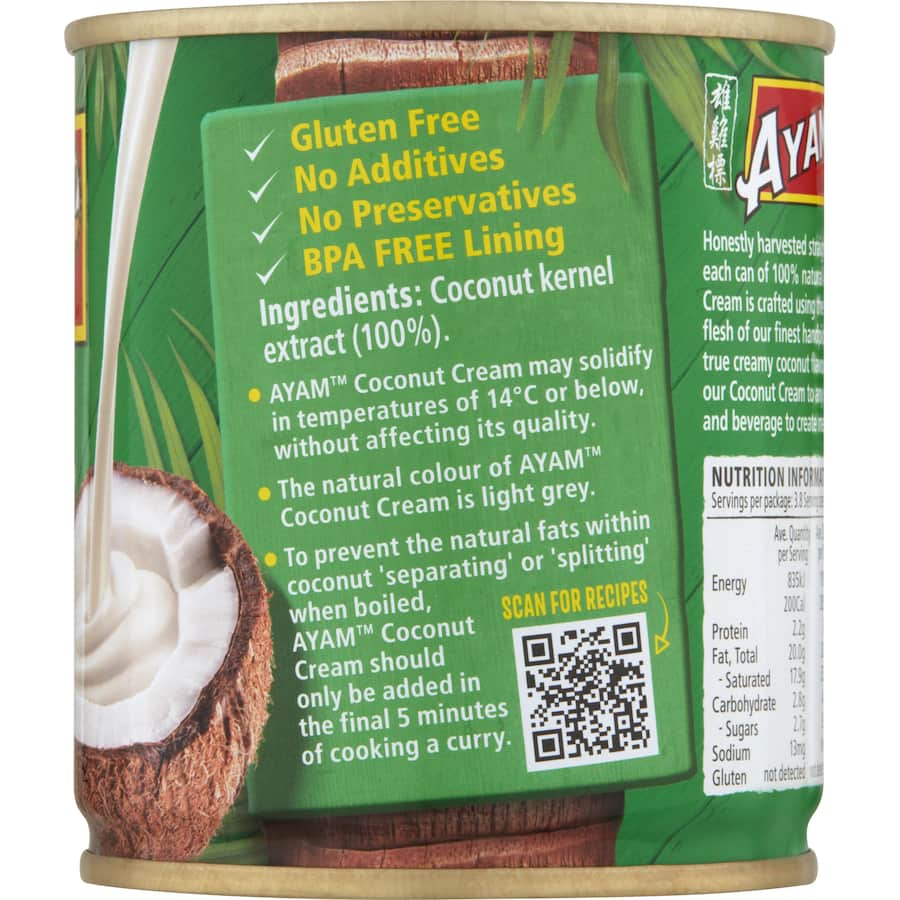 Ayam Coconut Cream Premium Can 270mL