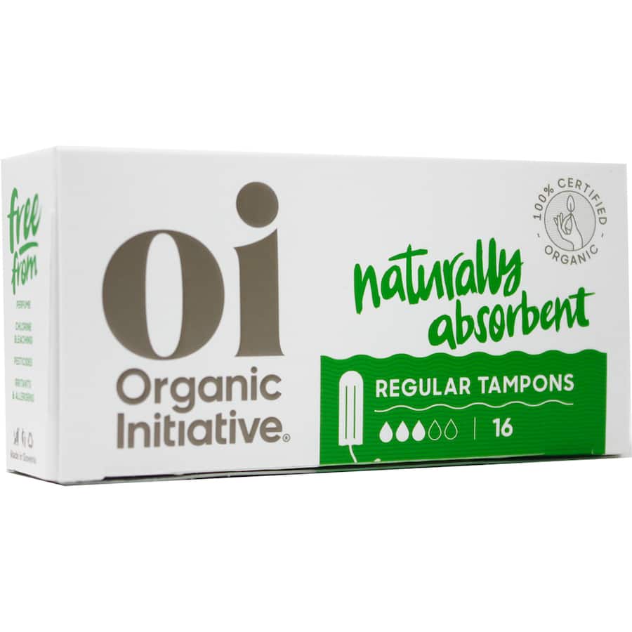Oi 100% Organic Cotton Tampons Regular 16pack