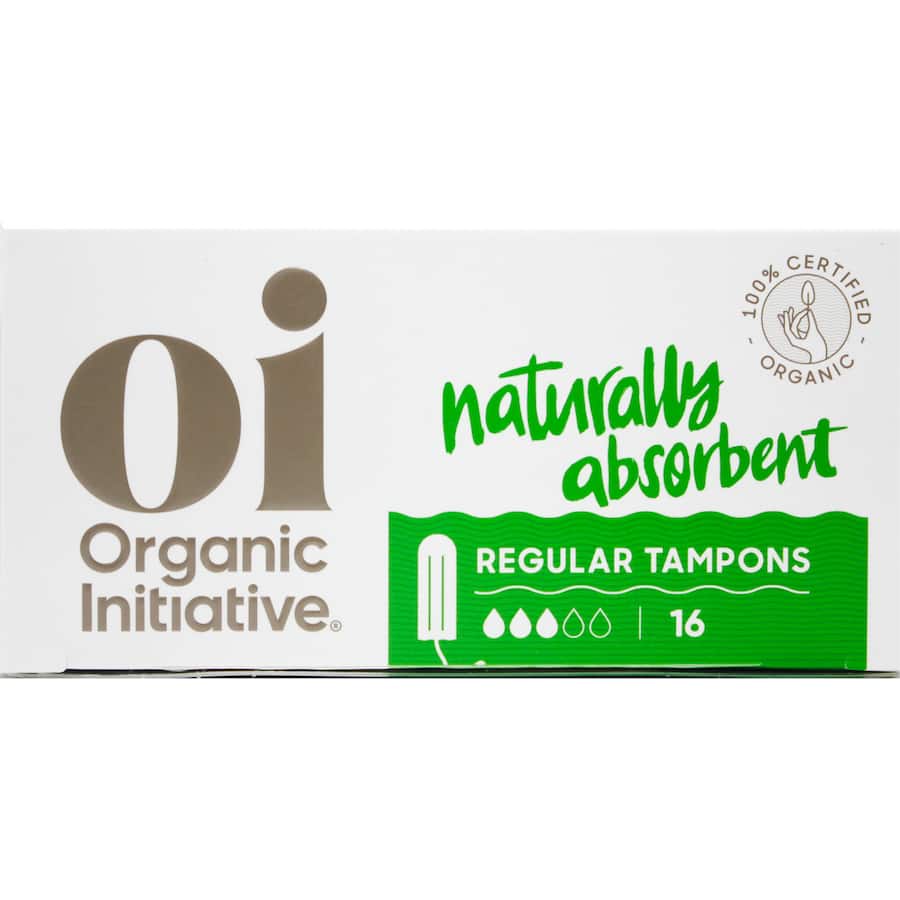 Oi 100% Organic Cotton Tampons Regular 16pack