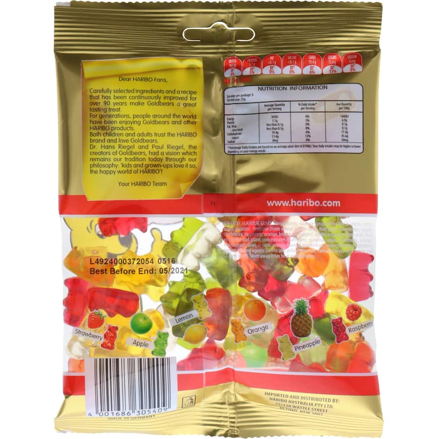Haribo Jelly Sweets Gold Bears 150g