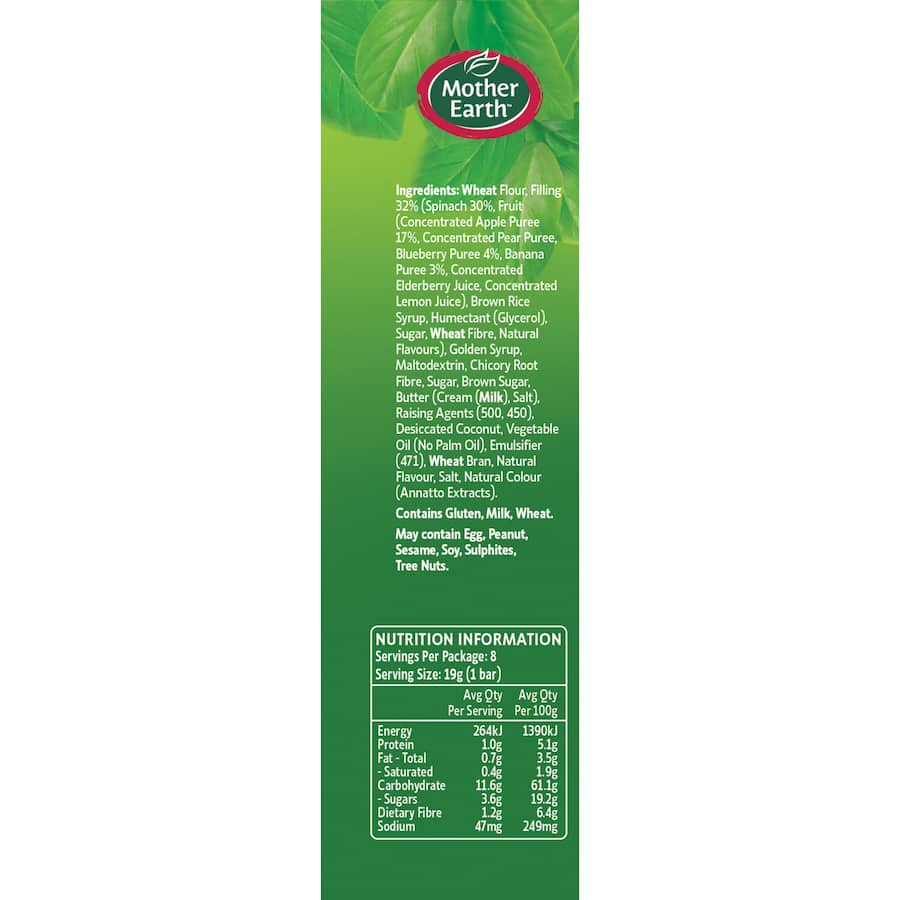 Mother Earth Fruit Sticks Spinach Banana Berry 8pk 152g