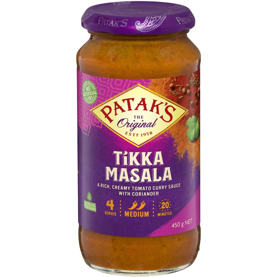 Pataks Recipe Base Tikka Masala Medium Jar 450g