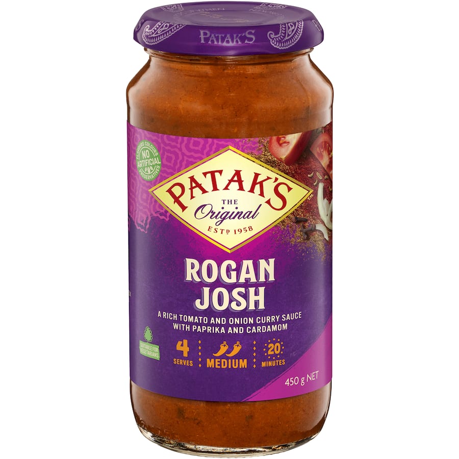 Pataks Recipe Base Rogan Josh Medium Jar 450g