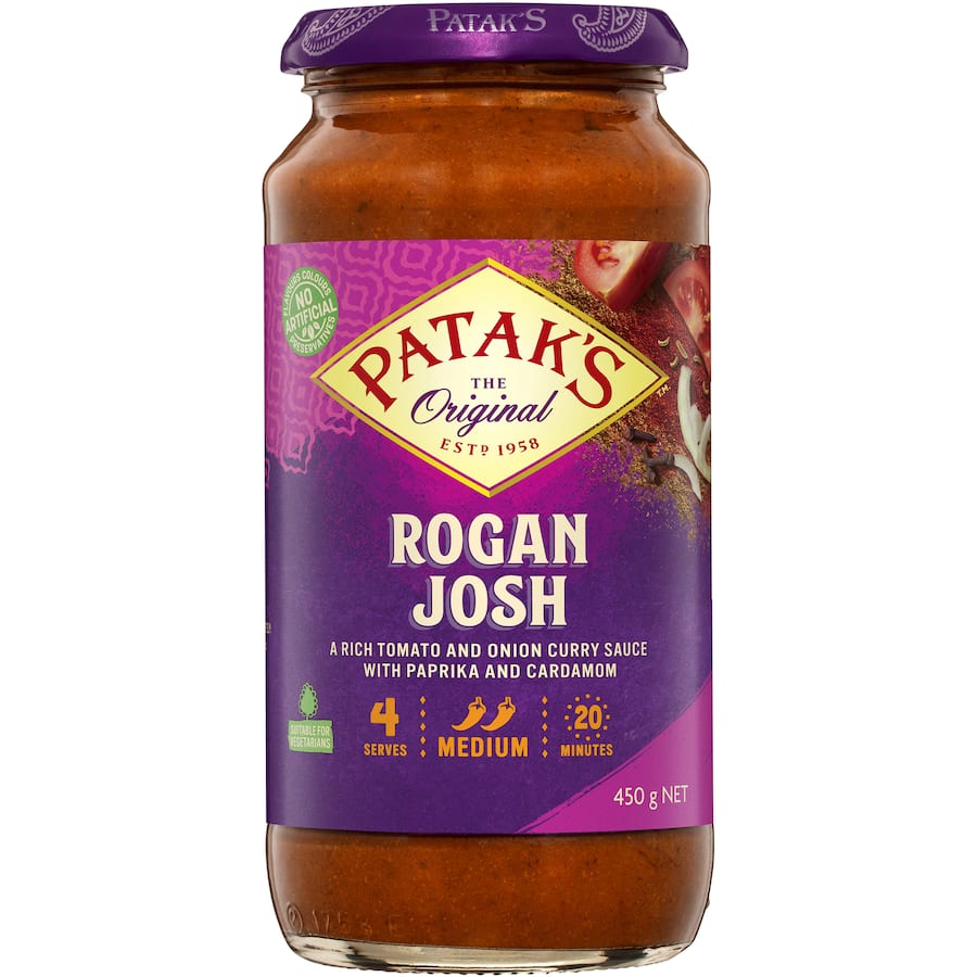 Pataks Recipe Base Rogan Josh Medium Jar 450g