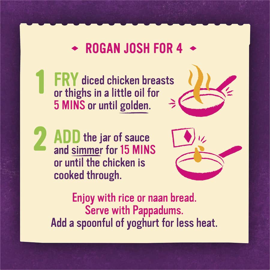 Pataks Recipe Base Rogan Josh Medium Jar 450g