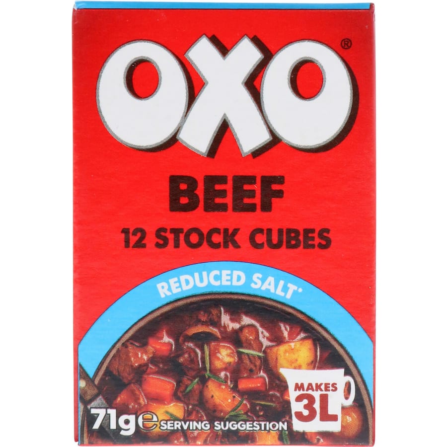 Oxo Beef Stock Reduced Salt Cubes 71g 12pack