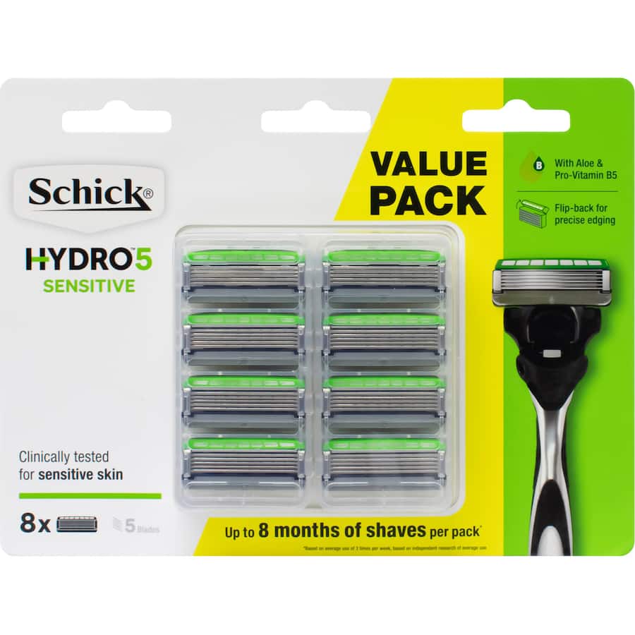 Schick Hydro Sense Razor Blades Comfort 8pack
