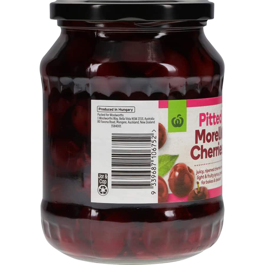 Woolworths Cherries Morello Jar 680g