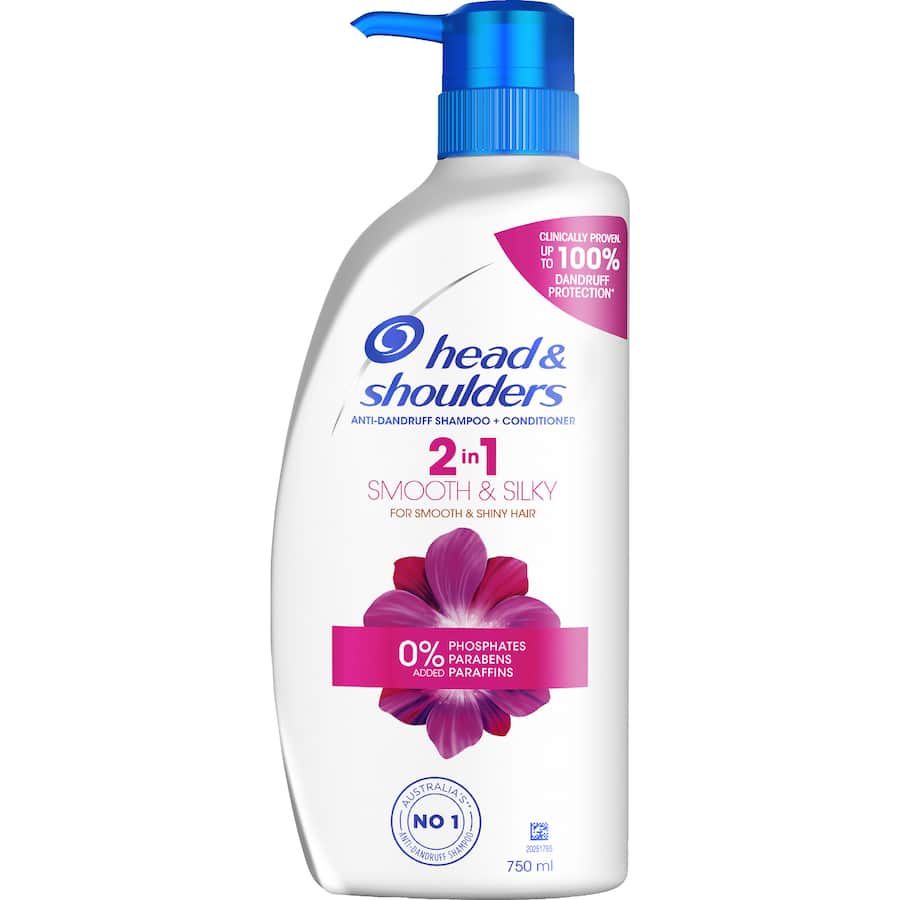 Head & Shoulders 2 In 1 Shampoo & Conditioner Smooth & Silky 750mL