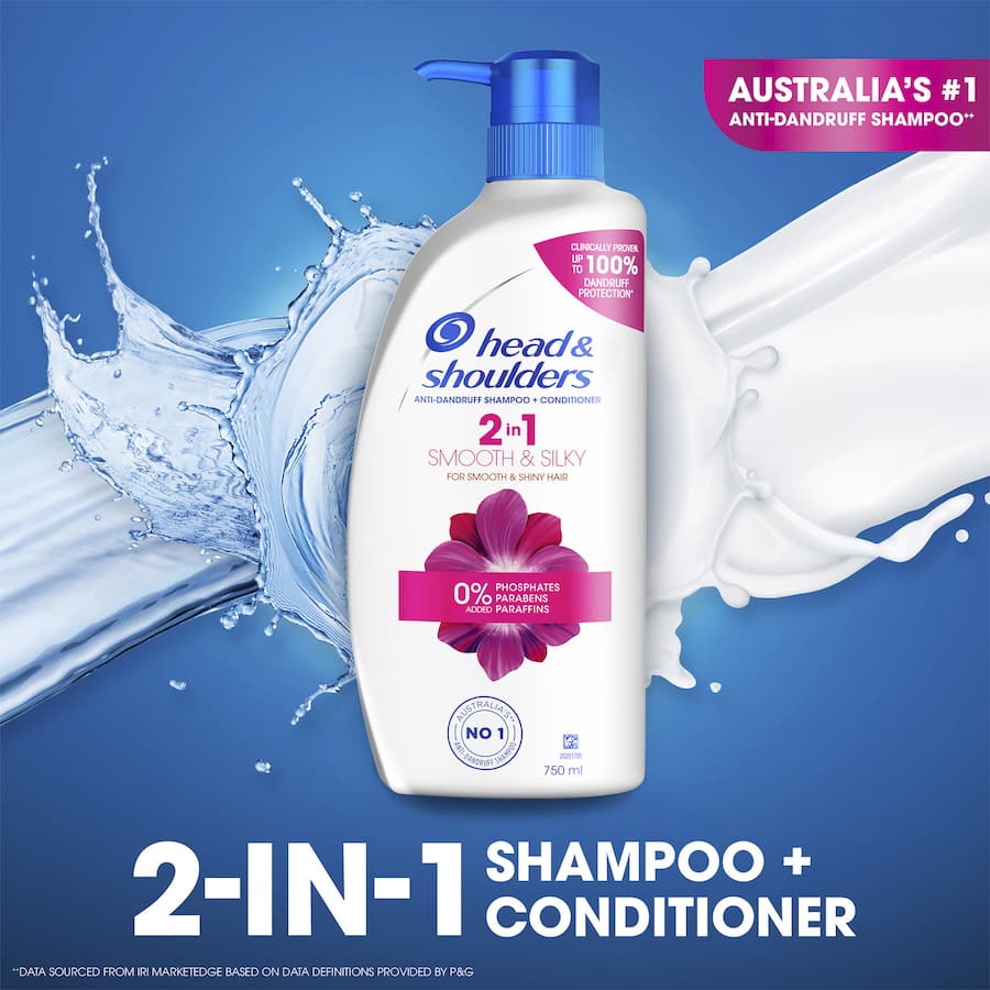 Head & Shoulders 2 In 1 Shampoo & Conditioner Smooth & Silky 750mL