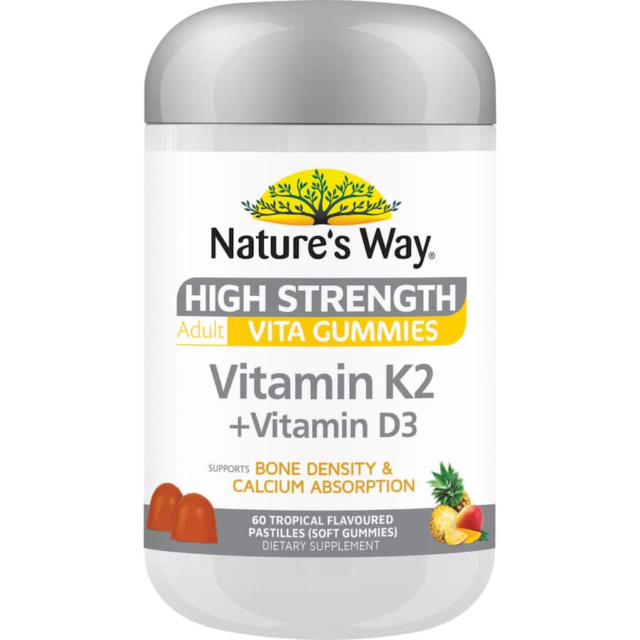 Natures Way Adult Bone Density & Calcium Support Vita Gummies 60ea