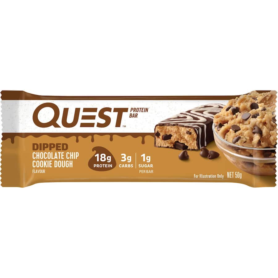 Quest Protein Bar Dipped Chocolate Chip Cookie Dough 50g
