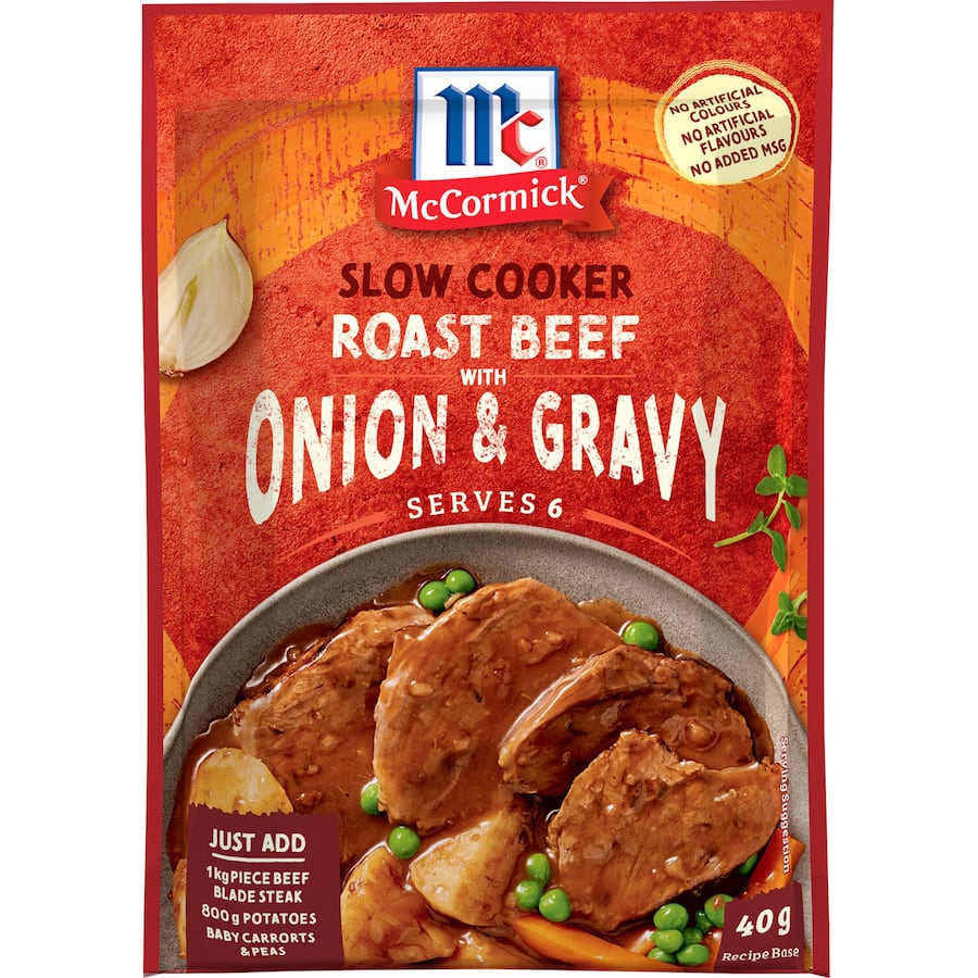 Mccormick Slow Cookers Recipe Base Beef Onion Gravy 40g