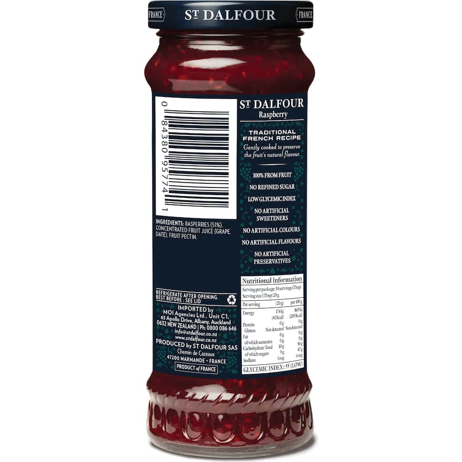 St Dalfour Jam Raspberry 284g